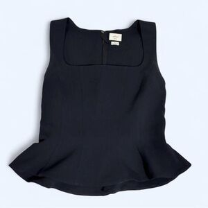 Aritzia Black Peplum Top